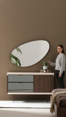 Bedroom Console Luxury Wood Cabinets With Glass Modern Design