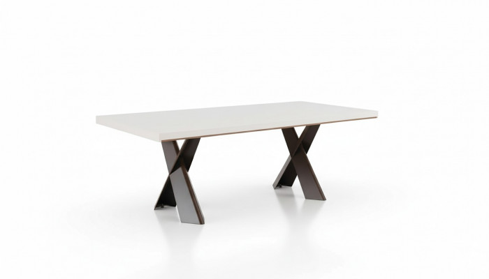 Dining room dining table metal style modern design furniture luxury new white