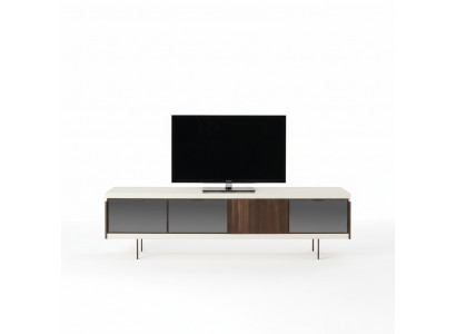 Lowboard RTV Shelf Sideboard RTV Design Luxury Wood White Furniture 225cm