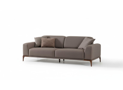 Living room sofa couch three-seater design luxury couches furniture brown
