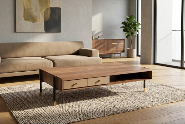 Coffee table living room wood luxury design wooden tables new brown coffee table