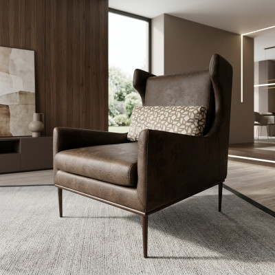 Living room armchair seat modern design brown style modern luxury new