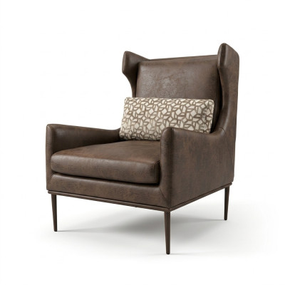 Living room armchair seat modern design brown style modern luxury new