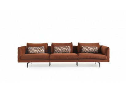 Living room sofa 4-seater couch seat cushion couches design brown