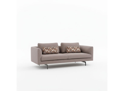 Living room sofa upholstery 3-seater couches seating arrangement textile grey