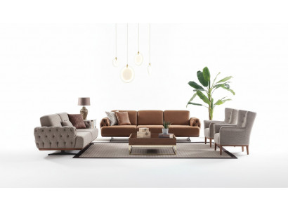 4-piece sofa set with couch, sofa, furniture, suite design Chesterfield