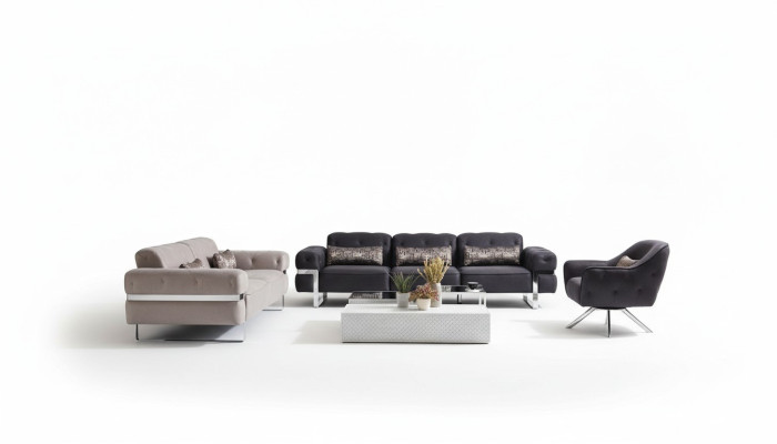 Sofa Set 431 Seat 3x Coffee Tables Couch Set Design Tables 6-piece.
