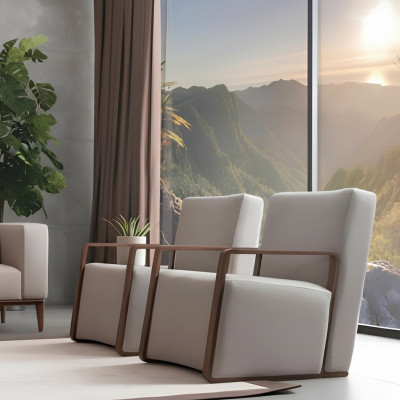 Living room armchair 1-seater couch upholstery modern luxury textile design
