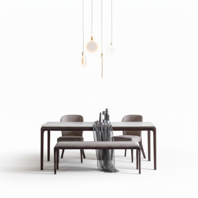 Dining room dining table luxury furniture design material wood modern gray