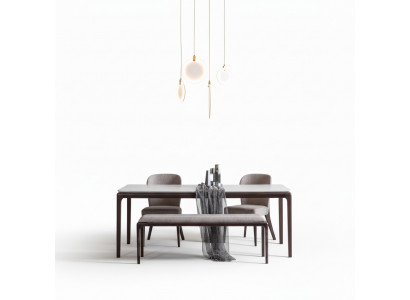 Dining room dining table luxury furniture design material wood modern gray
