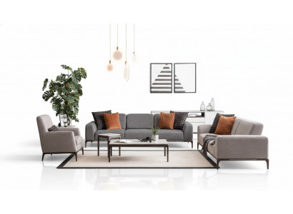 Sofa set 4 1-seater sofa armchair coffee table side tables set 5-piece.