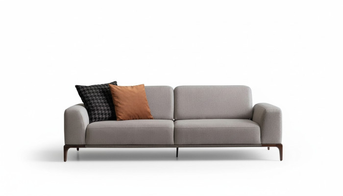 Living room sofa 3-seater design style furniture modern sofas gray