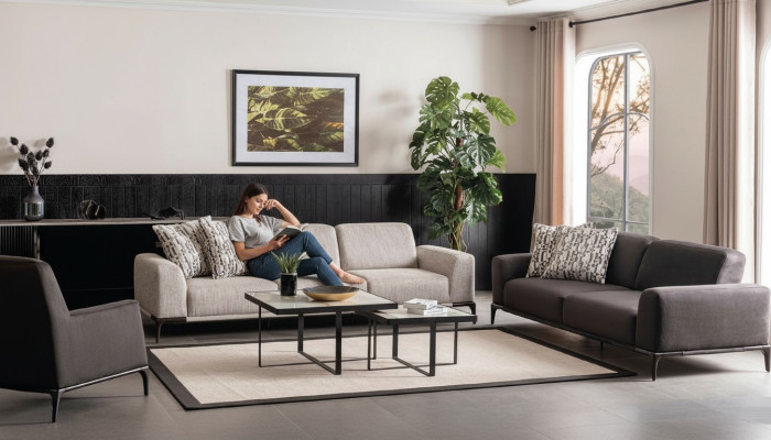 Living room sofa set 4 3 1 seater set fabric sofa armchair luxury