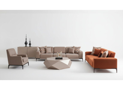 Italian style furniture set sofa suite 431 seat sideboard table 6 pieces