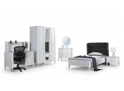 Jugend Kinder Zimmer Set Schlafzimmer Modern Schrank Bett Nachttisch 6tlg