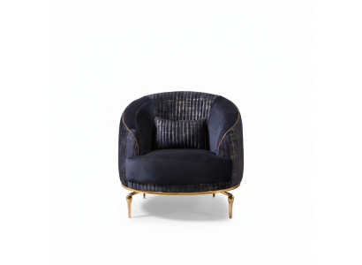 Living room armchair upholstery single-seater sofas modern textile new blue luxury