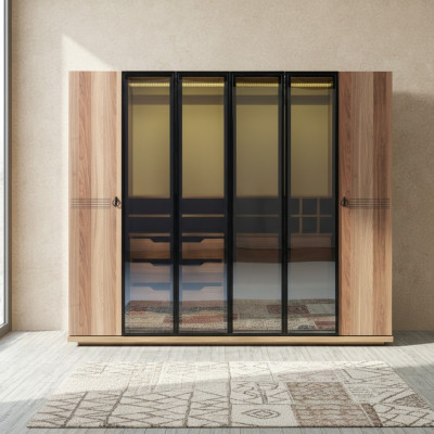 Transparent wardrobe furniture luxury design bedroom furnishings