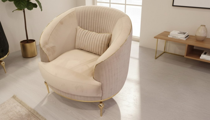 Living room armchair upholstery fabric single-seater upholstered seat luxury.