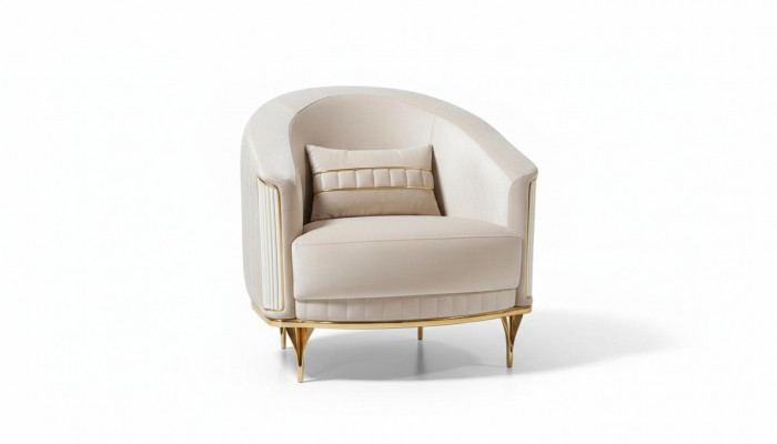 Living room armchair, 1-seater couch, luxury upholstery, textile, new design