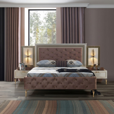 Bedroom bed design furnishing luxury upholstered beds brown modern