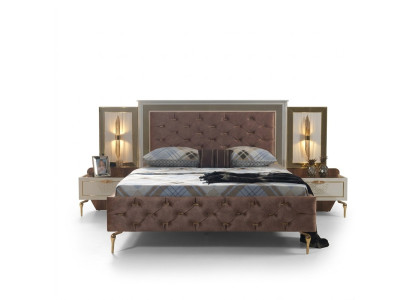 Bedroom bed design furnishing luxury upholstered beds brown modern