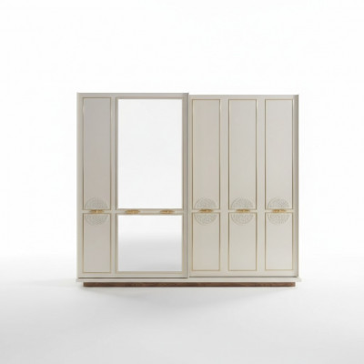 Bedroom wardrobe luxury wood modern design furniture white new