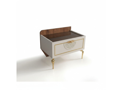 Bedroom nightstand modern design furniture wood luxury new white