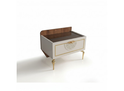 Bedroom nightstand modern design furniture wood luxury new white