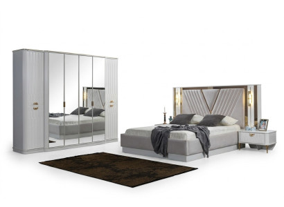 Modern elegant bedroom furniture set in luxurious design and contemporary style