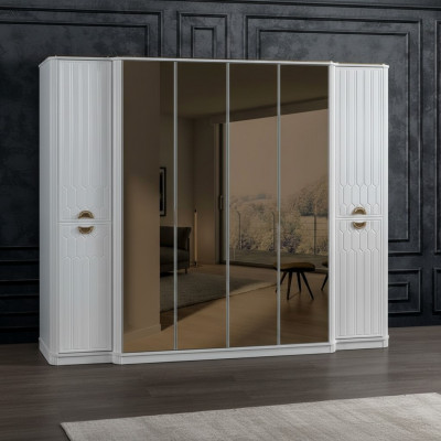 Bedroom furniture wood wardrobe closet style modern white new