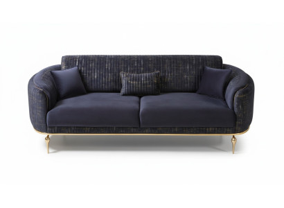 Living room sofa 3-seater blue furniture luxury couches xxl furniture couch sofas