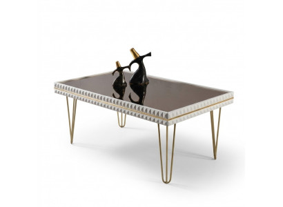 Living room coffee table table design furniture luxury 111x64 sofa white
