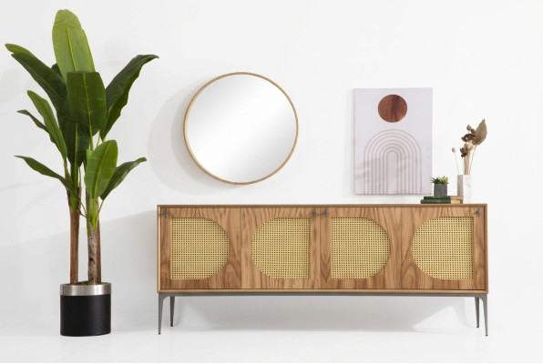 Sideboard with mirror sideboard sideboards wooden cabinet furniture brown new
