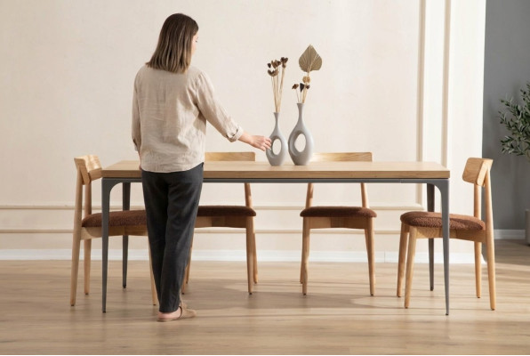 Dining table brown table luxury dining room style classical modern furniture new