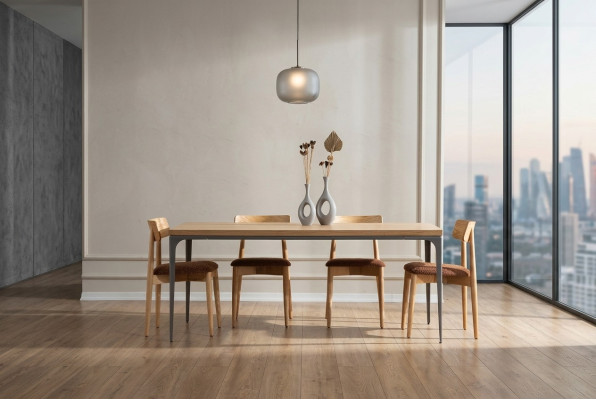 Dining table brown table luxury dining room style classical modern furniture new