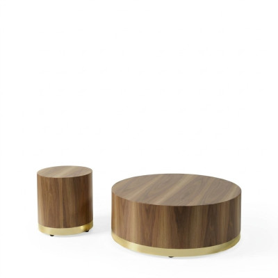 Coffee table side table living room table wooden tables side round
