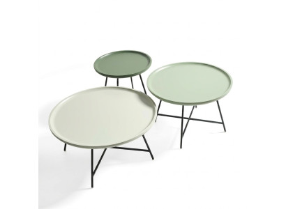 Coffee table wood set of 3 pieces. Designer table living room table