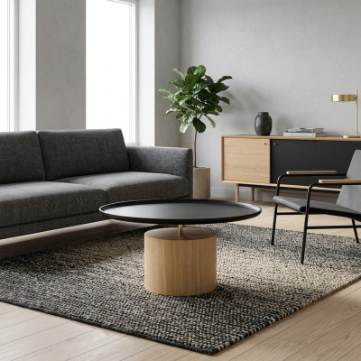 Coffee table side table tables wooden table black luxury furniture wood new