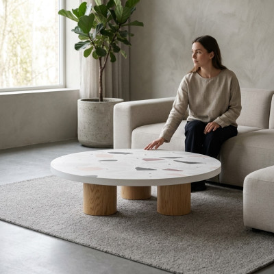 Coffee Table Luxury Design White Wood Table Coffee Side Living Room New