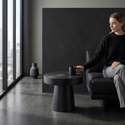 Side Luxury Coffee Table Design Table Black Living Room