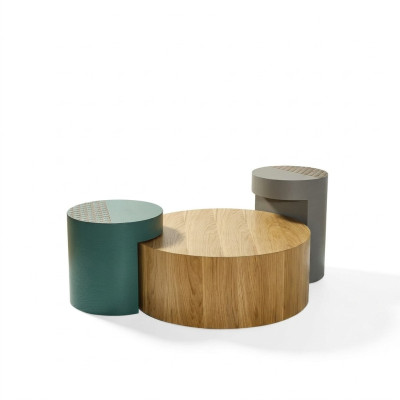 Side Table Coffee Tables Coffee Table Round Tables Brown Luxury Table 3-piece Set