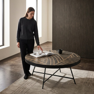 Round coffee table side table living room table Italian style side table