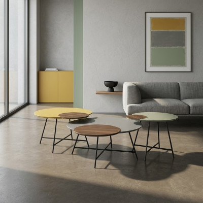 Exclusive designer coffee table set from a European furniture manufacturer.