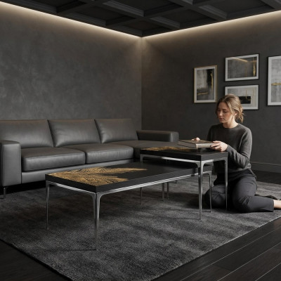 Coffee tables living room luxury black tables classic furniture