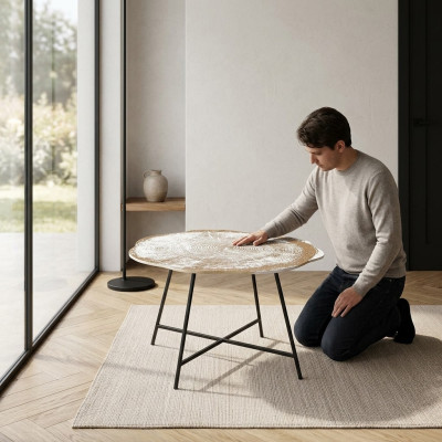 Design coffee table side table living room table coffee table round