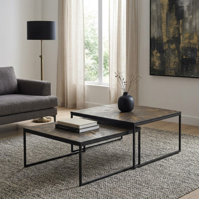 Couch table luxury side table furniture wood modern living room design