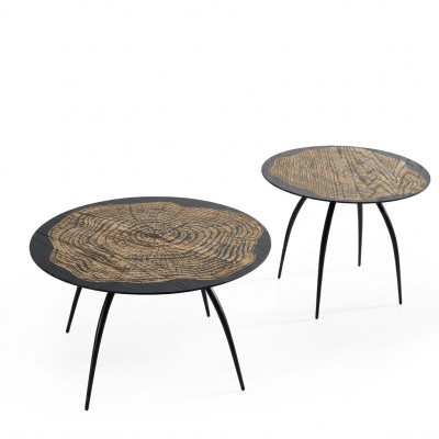 Luxury design coffee tables black round tables living room side tables