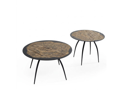 Luxury design coffee tables black round tables living room side tables