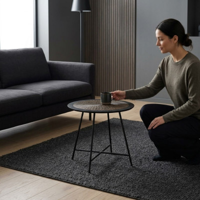 Coffee table in contemporary style with natural wood effect tabletop