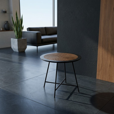 Coffee table in contemporary style with natural wood effect tabletop